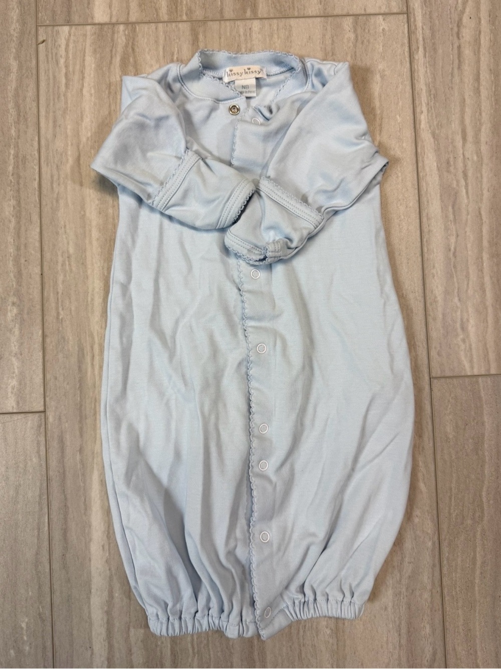 Kissy Kissy Light Blue Prints Converter Gown Newborn